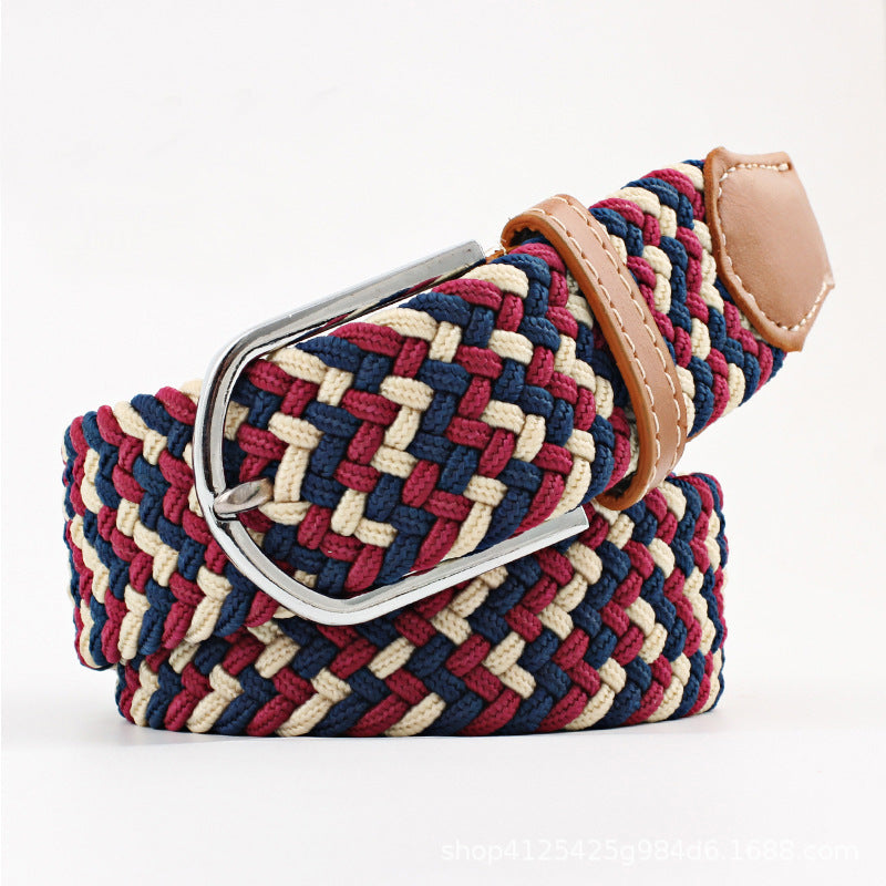 Elastic Woven Belt Corrugated All-match Casual belts for women