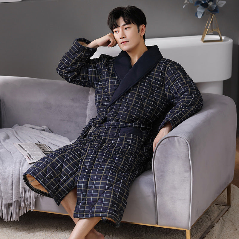 Pure Cotton Long Sleeved Gown For Men