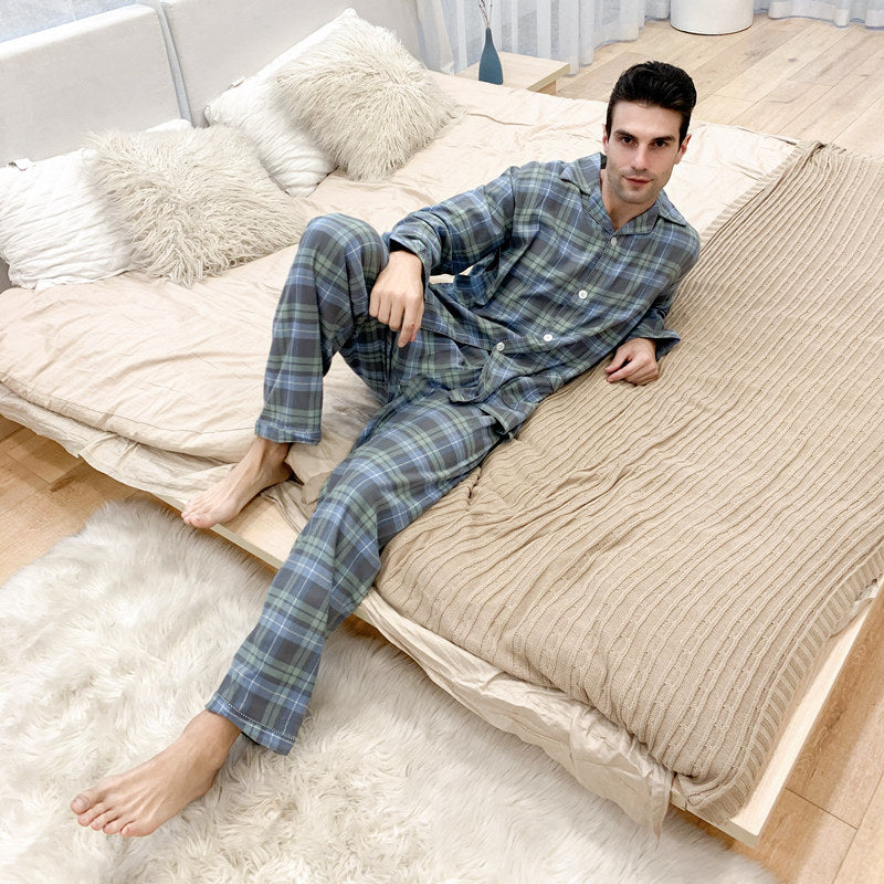 Warm Cloth Flannel Pajama Suit For Men