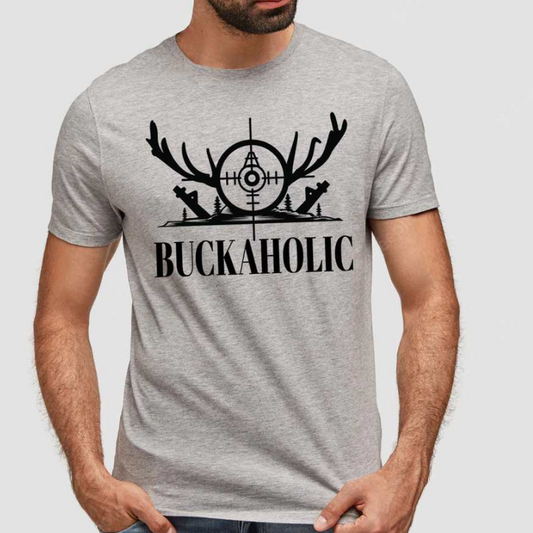 Men Gray Digital Printing Round Neck T-shirt
