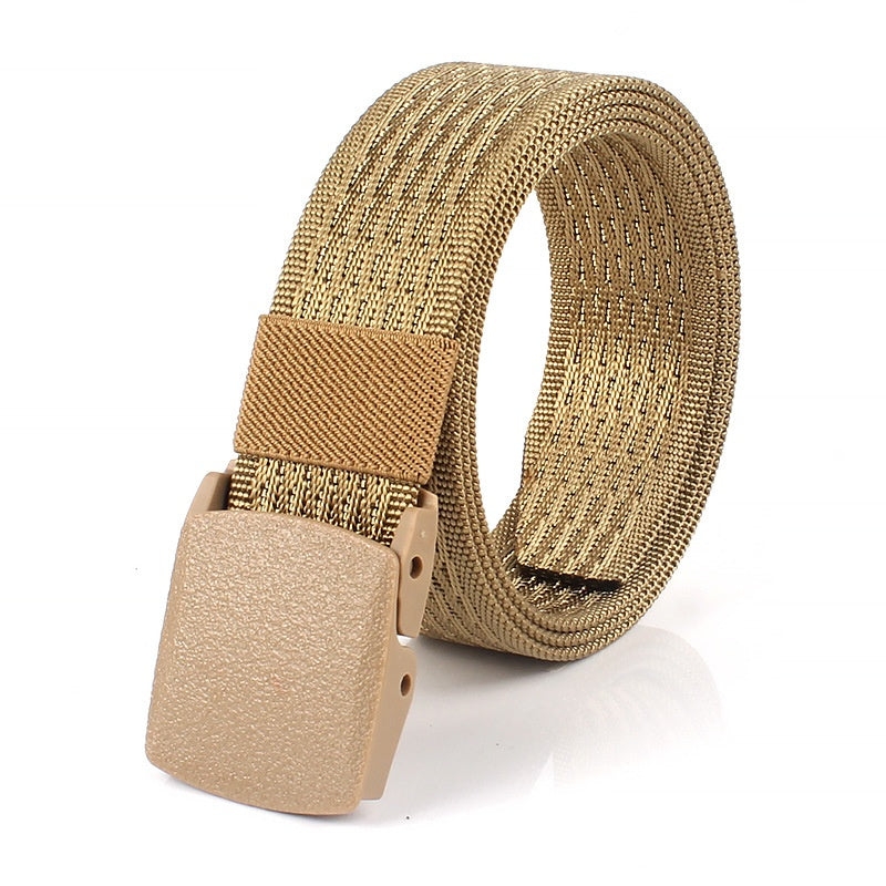 Canvas Belt Metal-free Smooth Buckle Tactical Belt for women