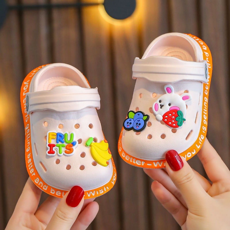 Boy Hole Shoes Baotou Baby Girls Sandals And Slippers Home