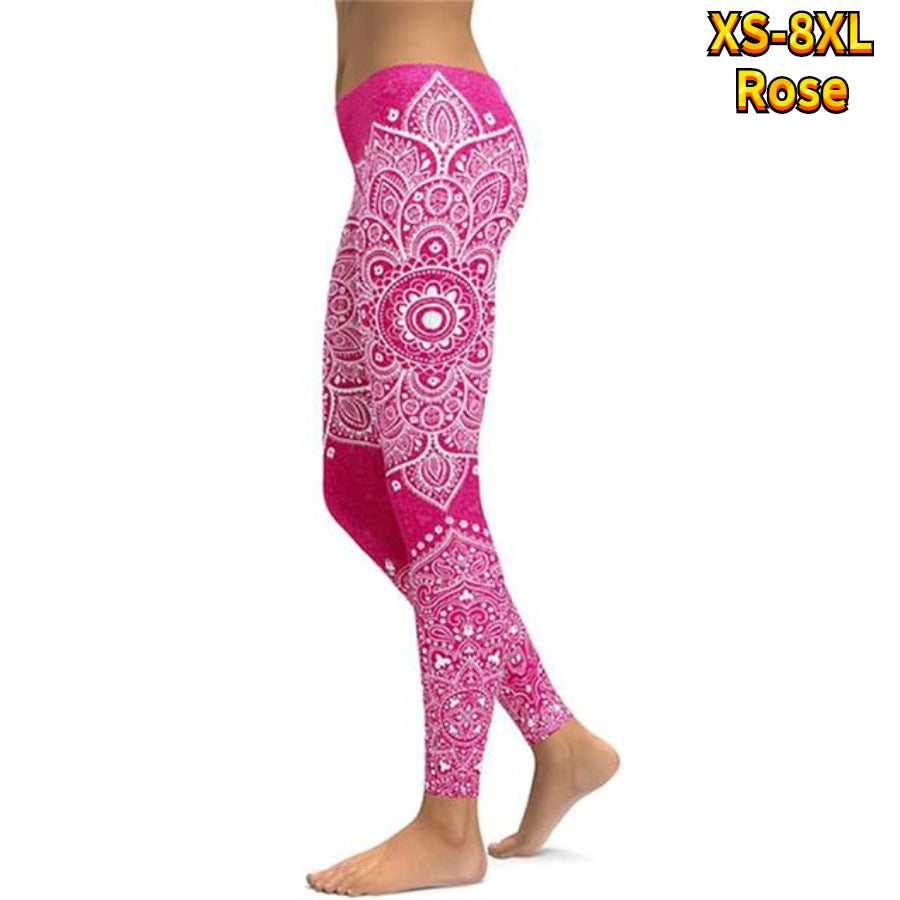 3D Printing High Waist Sexy Hip Yoga Pants For Women