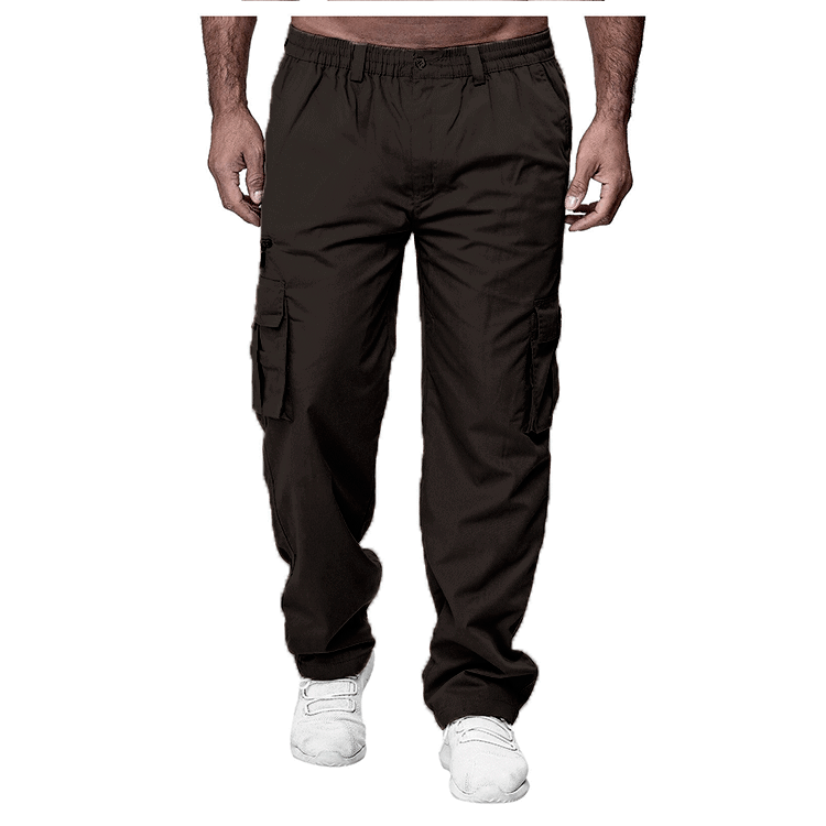 Casual Multi-pocket Loose Straight Cargo Pant For Men