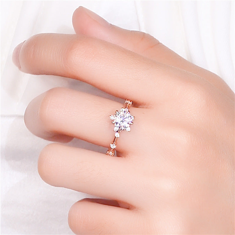 Sweet Retro Lace Micro Setting Ring for women