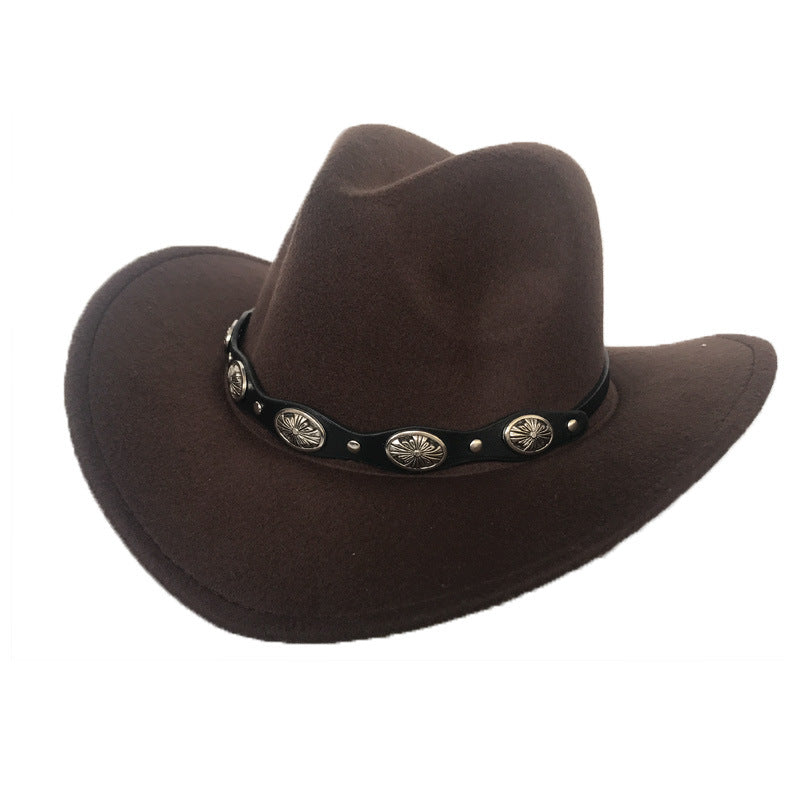 Punk Style Cowboy Hats And Felt For  Women