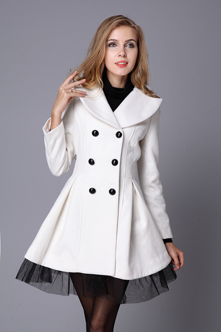 Mid-length Double Breasted Overcoat for women