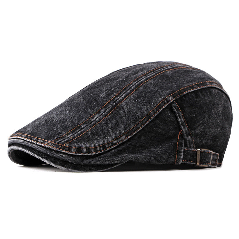 Fashion Wash Denim Beret Men