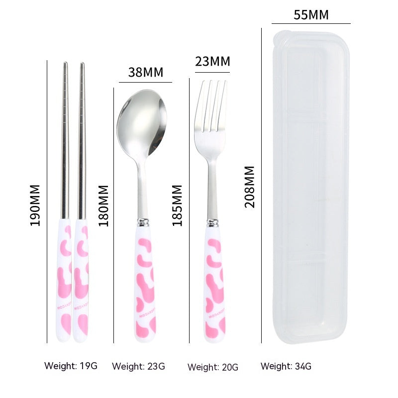 Stainless Steel Tableware Spoon Chopsticks Sets