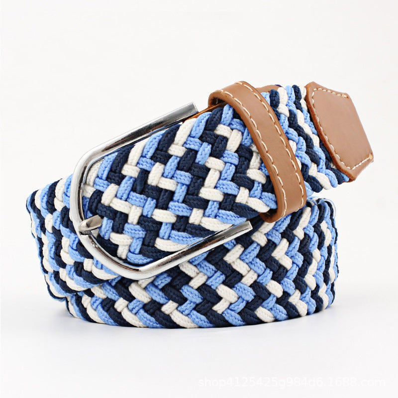 Elastic Woven Belt Corrugated All-match Casual belts for women