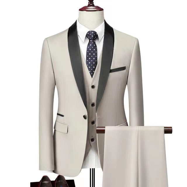 3 Pieces Wedding Suit Set For Men