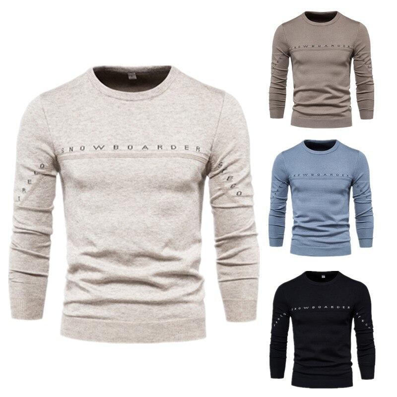 Letter Stitching Knitted Sweater For Men