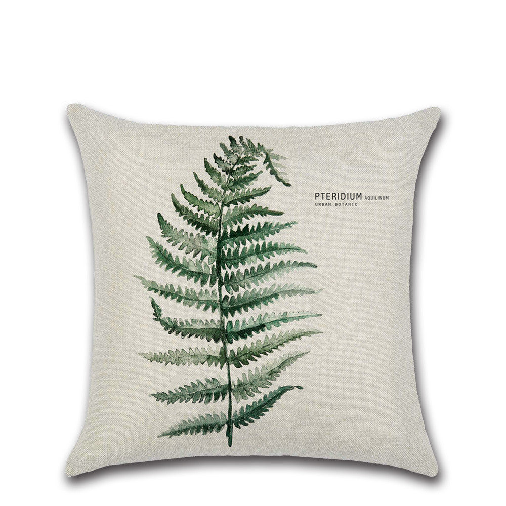 Plain and elegant flax leaf pillow