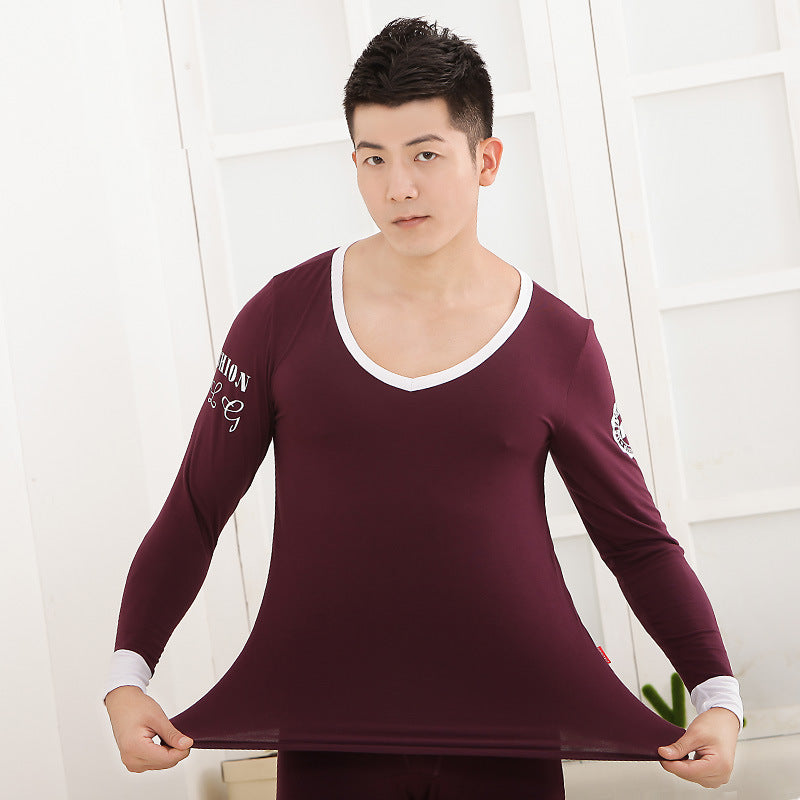 Tights Modal Basic Round Neck Thermal Set For Men