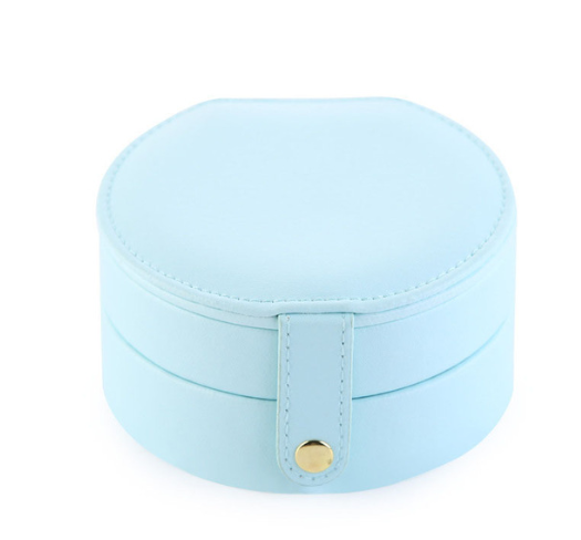 Cosmetic storage box with zipper travel portable jewelry box