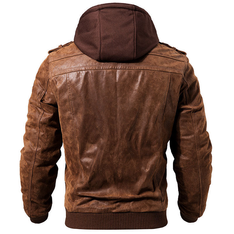 Slim Fit Leather Zipper Jackets For Men