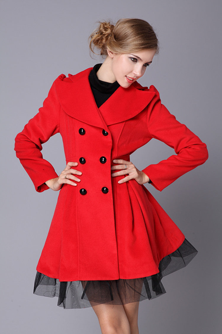 Mid-length Double Breasted Overcoat for women