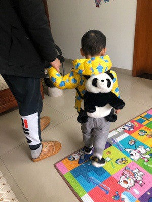 Simulation panda doll backpack for kids