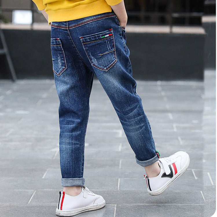 denim  big children's trousers, spring and autumn  trousers for boys