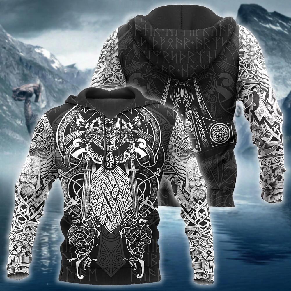 Viking Tattoo 3D Hoodies For Men