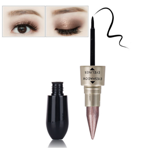 Double head six color eyeshadow black eyeliner