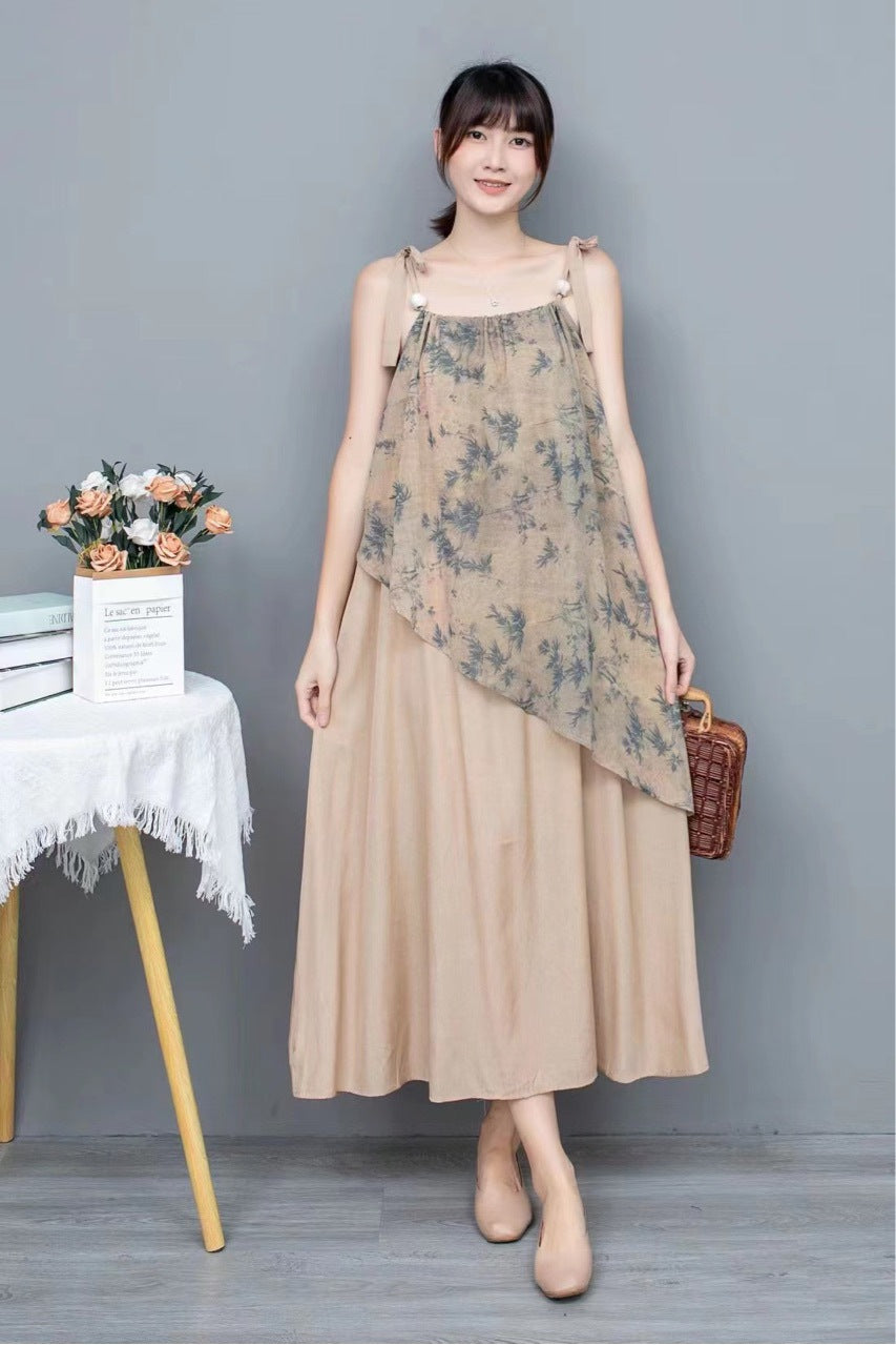 Embroidered Sweet Gentle Sling Dress For Women