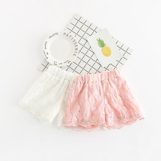 flower Lace shorts for girls