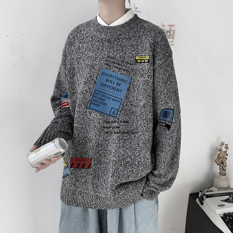 Loose And Lazy Thick Round Neck Sweater Men