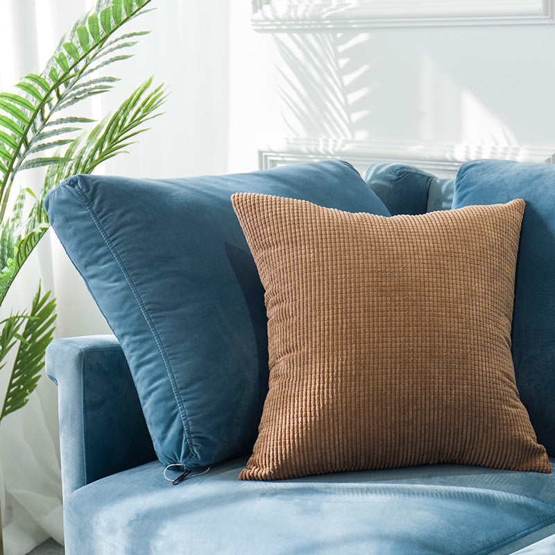 Simple square velvet pillowcase