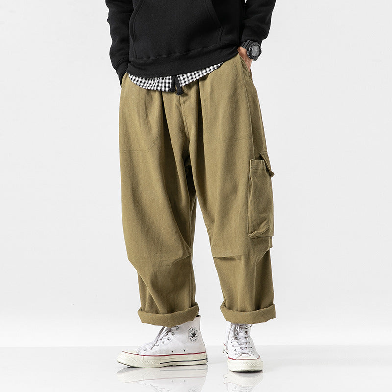 Straight Wide Leg Cargo Pant For Men