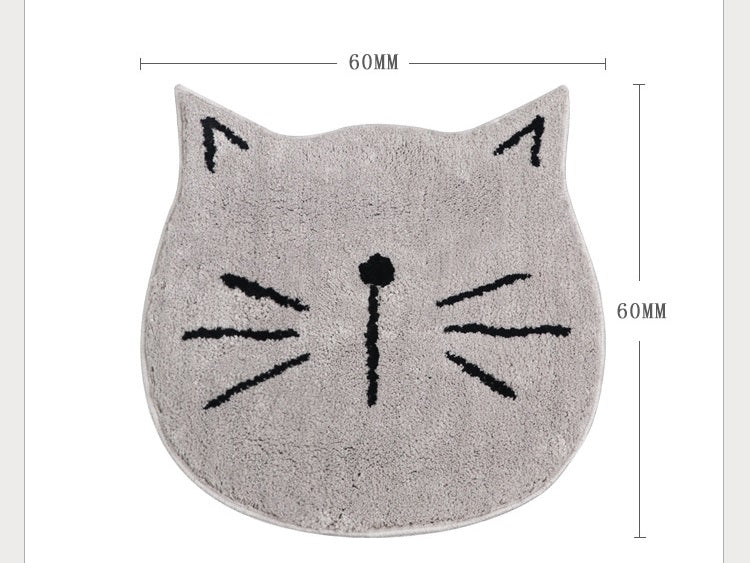 Carpet one generation flocking ins Nordic cartoon cat bathroom absorbent mat home entrance living room mat