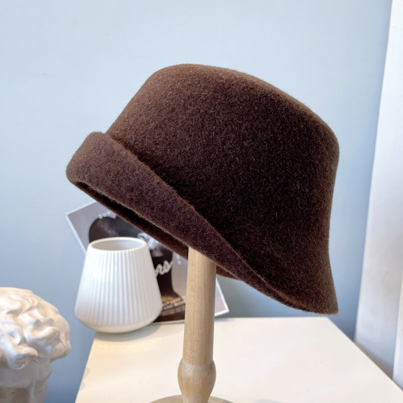 Australian Wool Bucket  Small Warped Edge hat for women