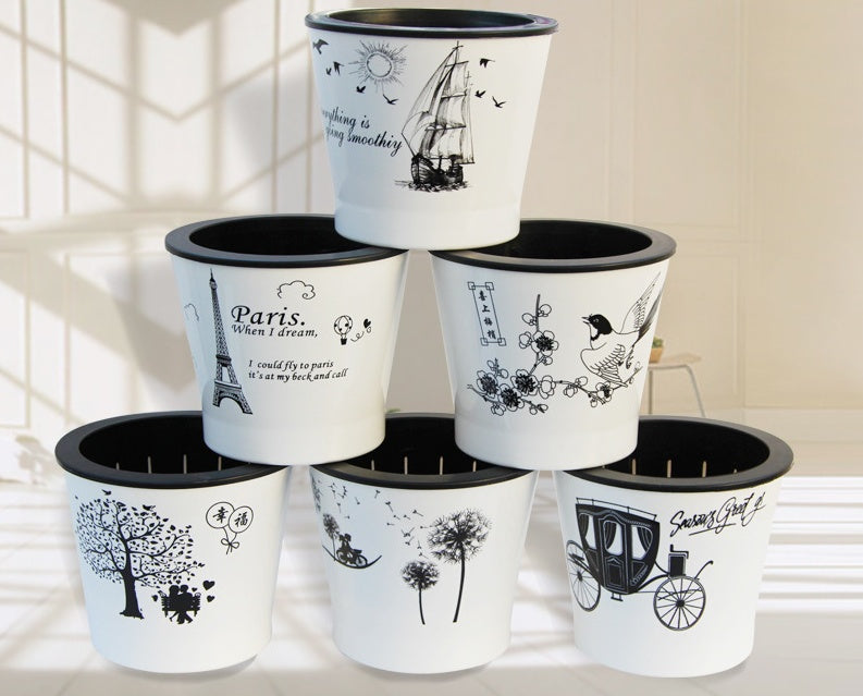 WHITE PLANT POTS