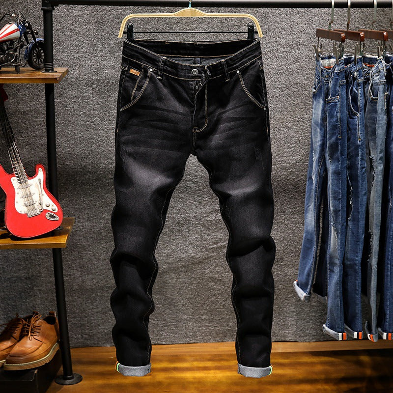 Slim Fit Stretch Small Straight Colored Jeans Men