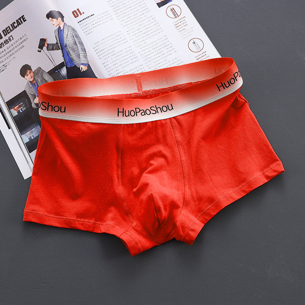 Cotton Solid Color Boxers For Men