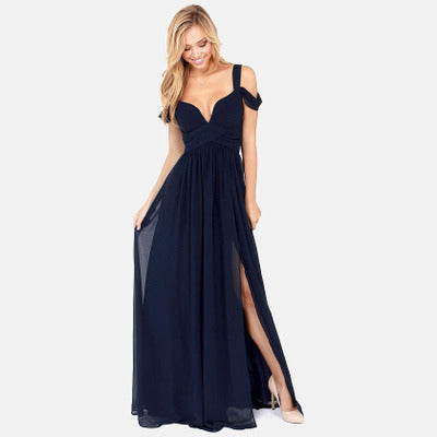 Long Floor Length Elegant Greek Style Pleated Dress for  women