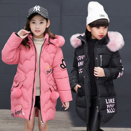 cotton-padded jackets for Girls'