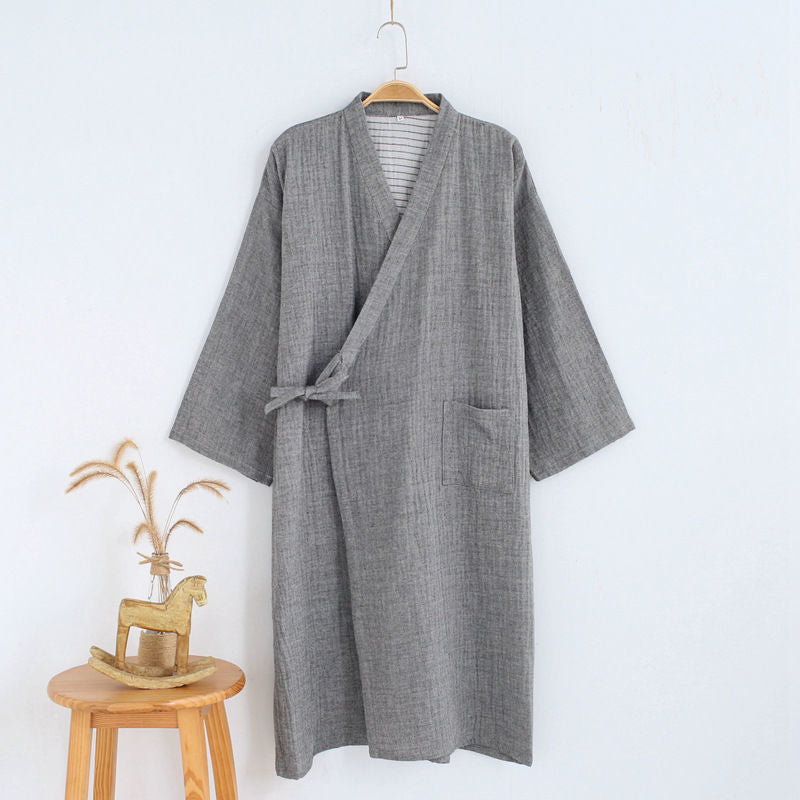 Japanese Steamed Thin Night Gown For Men