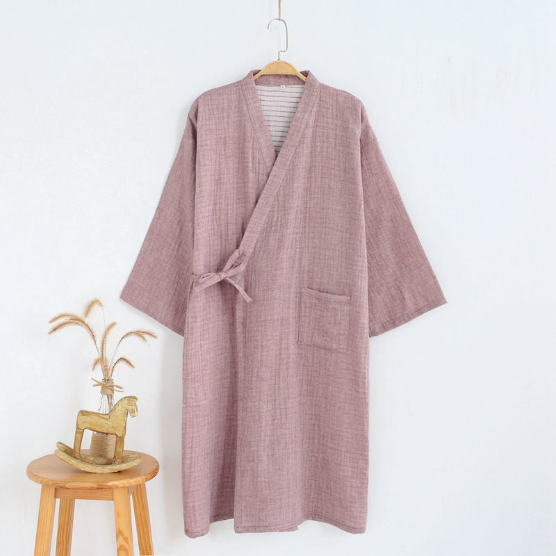 Japanese Steamed Thin Night Gown For Men