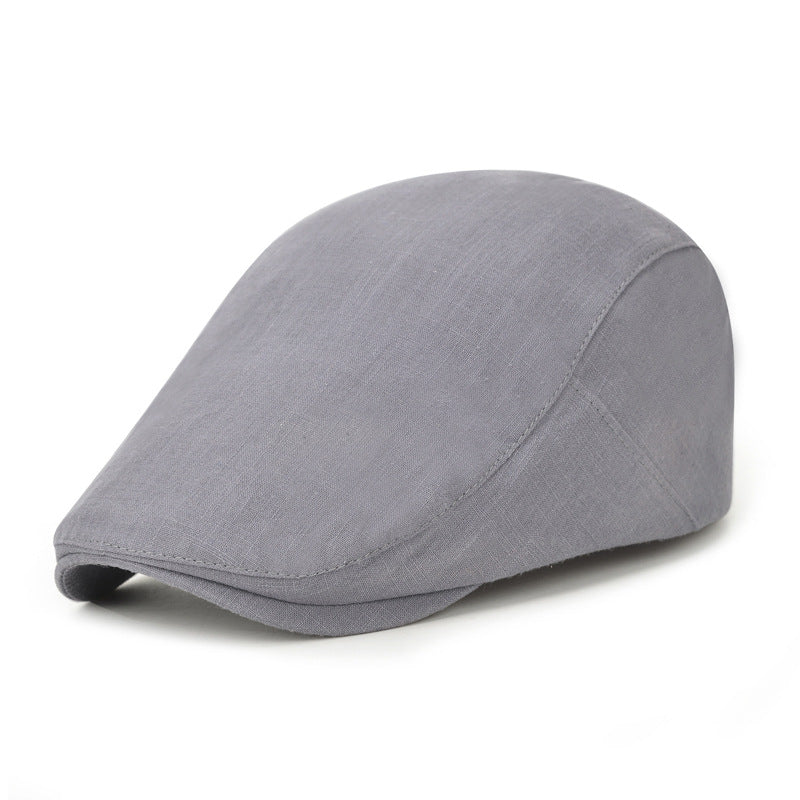 Cotton Solid Color Light Body Forward Cap, Outdoor Sunshade Beret