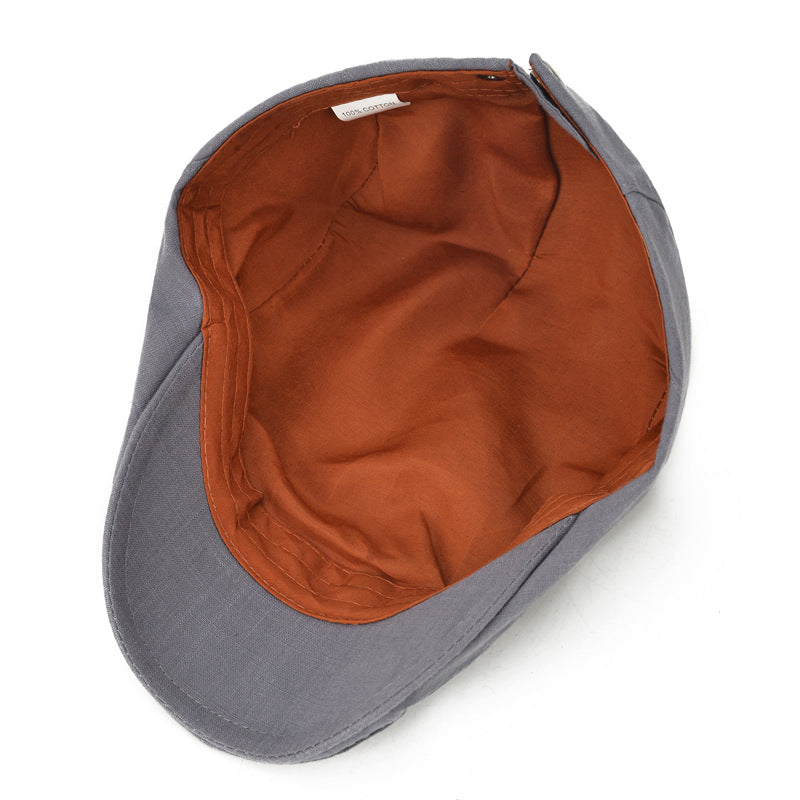 Cotton Solid Color Light Body Forward Cap, Outdoor Sunshade Beret