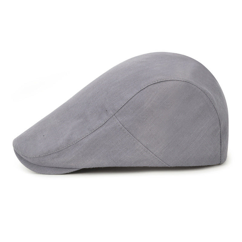 Cotton Solid Color Light Body Forward Cap, Outdoor Sunshade Beret