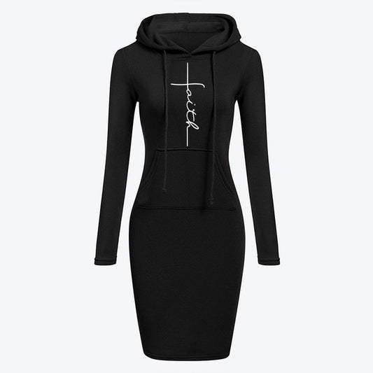 Long-sleeved Hoodies Dress For Women