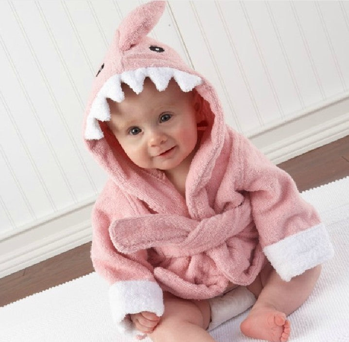 Hooded Absorbent Animal-shaped Bathrobe dress for baby