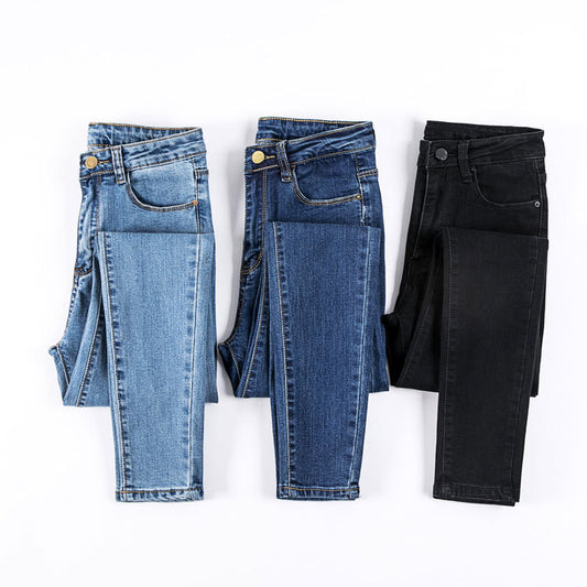 Korean Style Student High Waist Jeans For Women