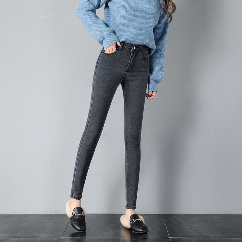 Korean Style Student High Waist Jeans For Women