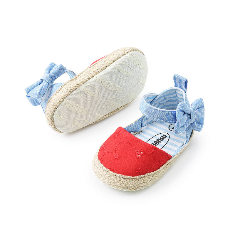 Bowknot Breathable Velcro shoes for girls