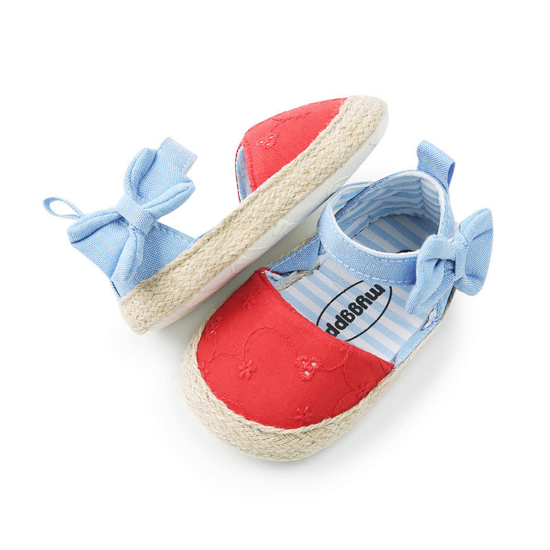 Bowknot Breathable Velcro shoes for girls