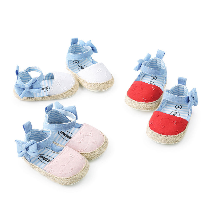 Bowknot Breathable Velcro shoes for girls