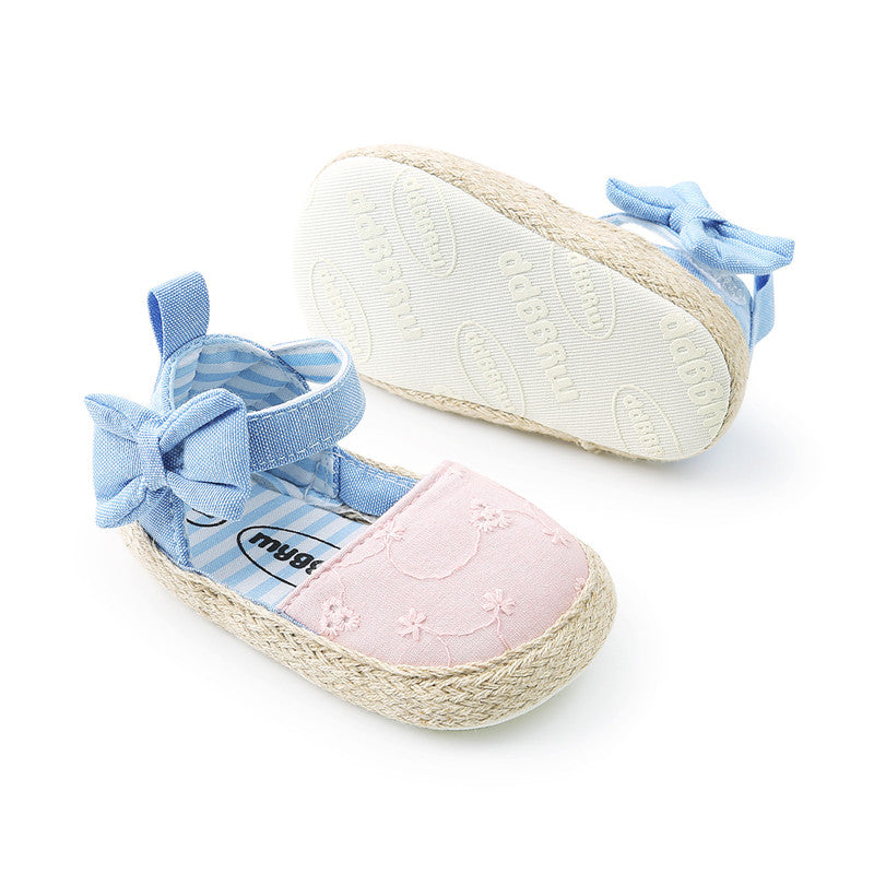 Bowknot Breathable Velcro shoes for girls